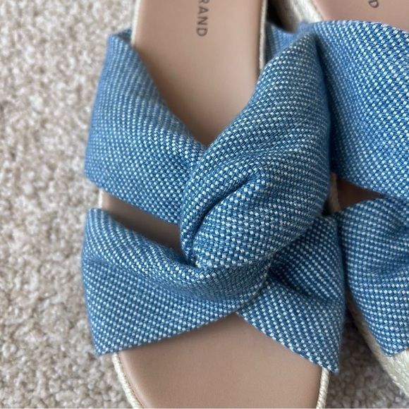 Lucky Brand Denim Blue Twist Slide Espadrille Sandals Women's Size 9 - Picture 7 of 11